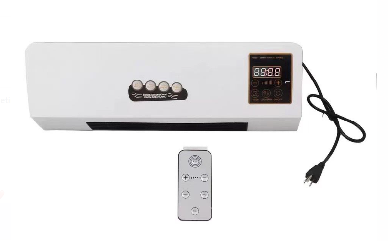 Calefactor y Aire Acondicionado 2 en 1 – Montable en Pared y de Escritorio