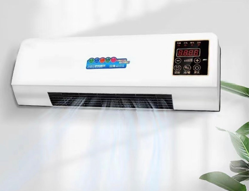 Calefactor y Aire Acondicionado 2 en 1 – Montable en Pared y de Escritorio